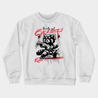 Red Panda Rumble: Kung Fu Fighting Crewneck Sweatshirt